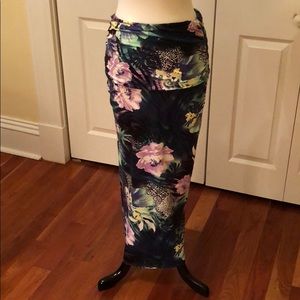 Printed maxi skirt